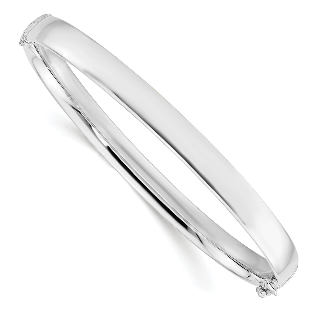 5.9mm 10K White Gold Bangle - Sophia Jewelers