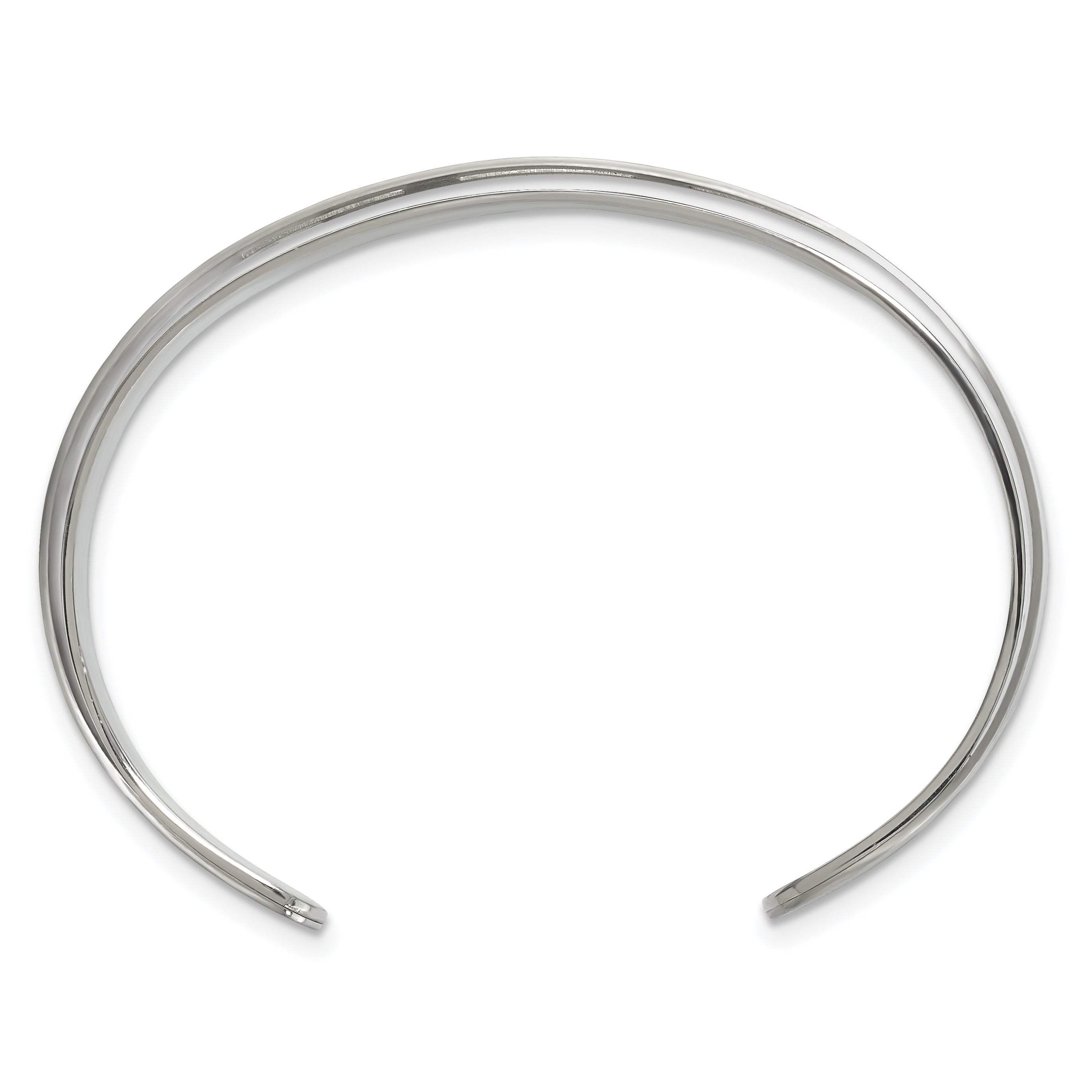 Polished & Satin Cuff Bracelet in Stainless Steel Secondary image