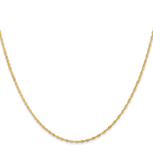 1.0mm 14K Yellow Gold Singapore Chain - Sophia Jewelers