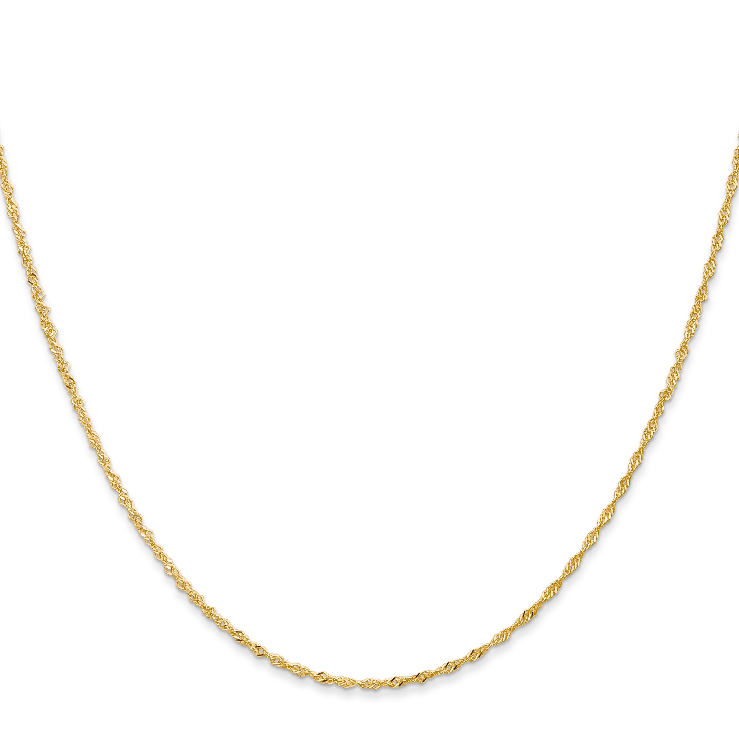 1.0mm 14K Yellow Gold Singapore Chain - Sophia Jewelers