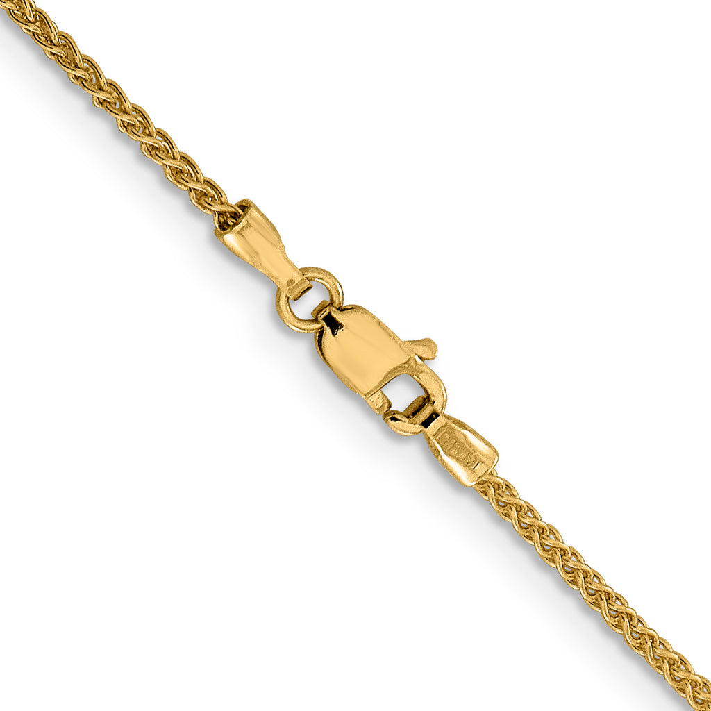 1.5mm 14K Yellow Gold Spiga Wheat Chain - Sophia Jewelers
