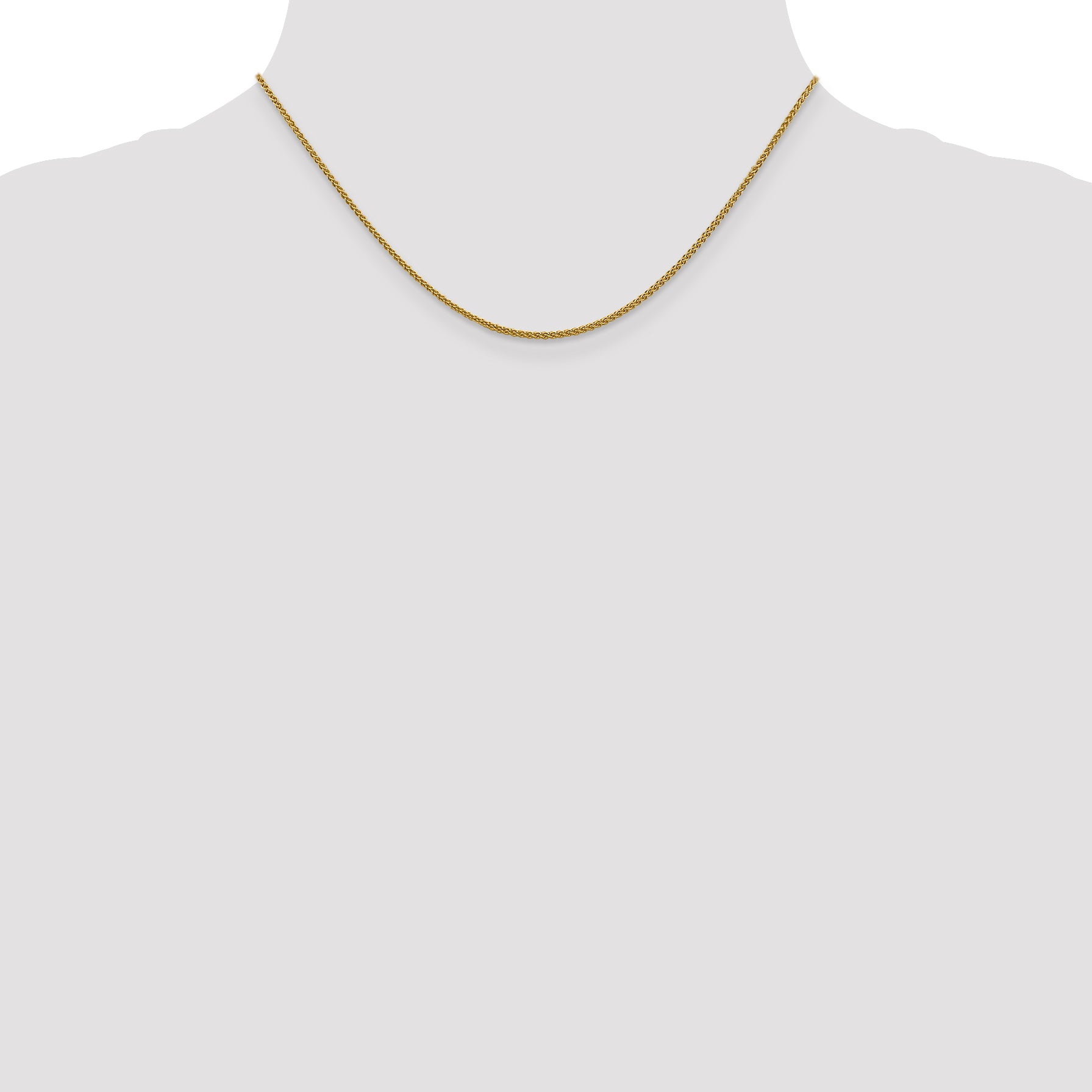 1.5mm 14K Yellow Gold Spiga Wheat Chain - Sophia Jewelers