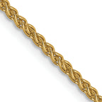 1.5mm 14K Yellow Gold Spiga Wheat Chain - Sophia Jewelers