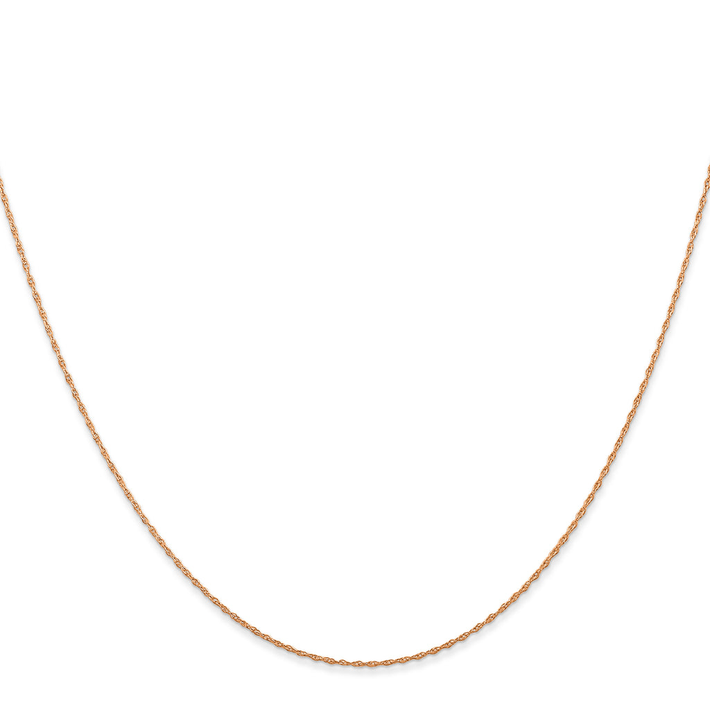 0.5mm 14K Rose Gold Cable Rope Chain - Sophia Jewelers
