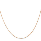 0.5mm 14K Rose Gold Cable Rope Chain - Sophia Jewelers