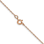 0.5mm 14K Rose Gold Cable Rope Chain - Sophia Jewelers