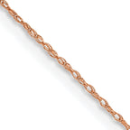 0.5mm 14K Rose Gold Cable Rope Chain - Sophia Jewelers