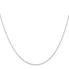 0.5mm 14K White Gold Cable Rope Chain - Sophia Jewelers