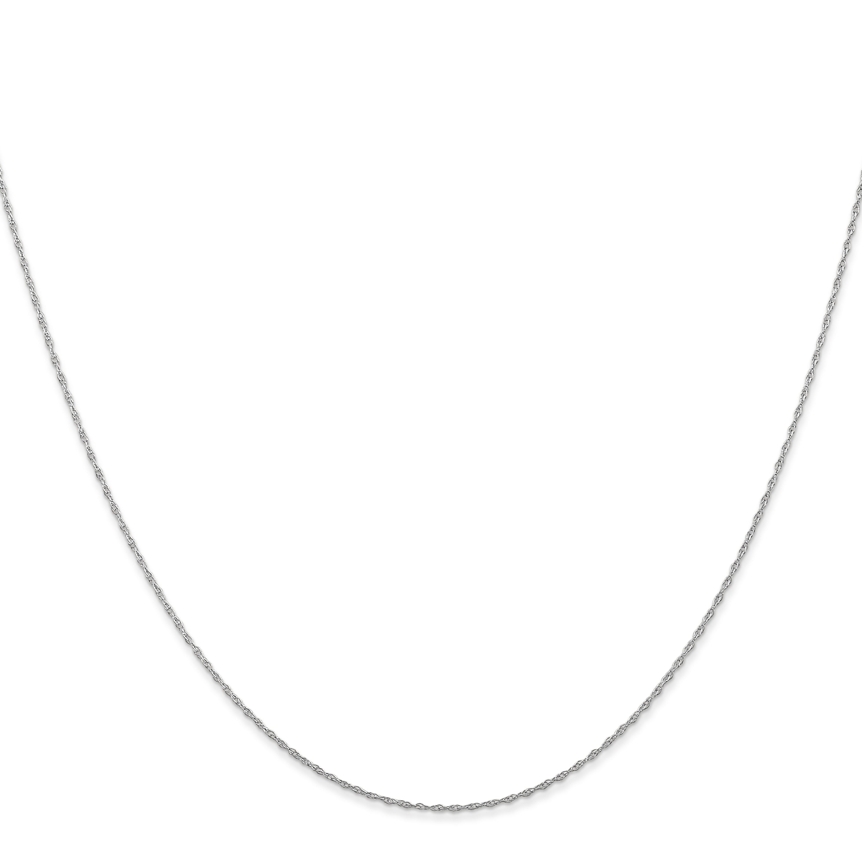 0.5mm 14K White Gold Cable Rope Chain - Sophia Jewelers
