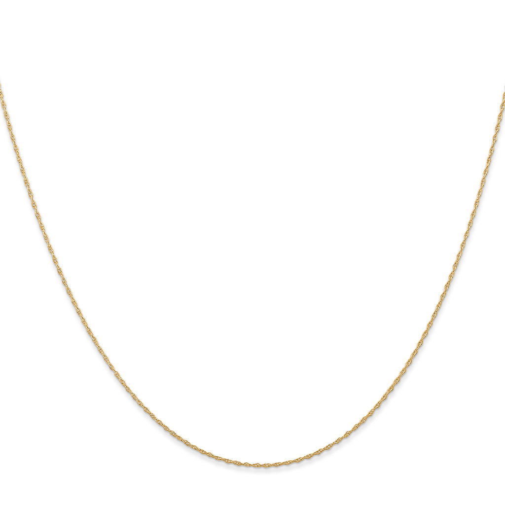 0.5mm 14K Yellow Gold Cable Rope Chain - Sophia Jewelers