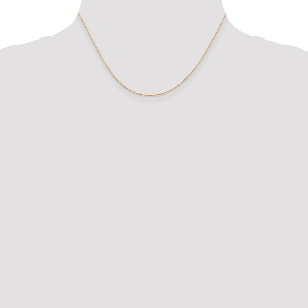 0.5mm 14K Yellow Gold Cable Rope Chain - Sophia Jewelers
