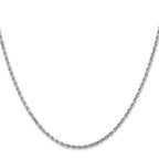 2.0mm 14K White Gold Diamond-Cut Rope Chain - Sophia Jewelers