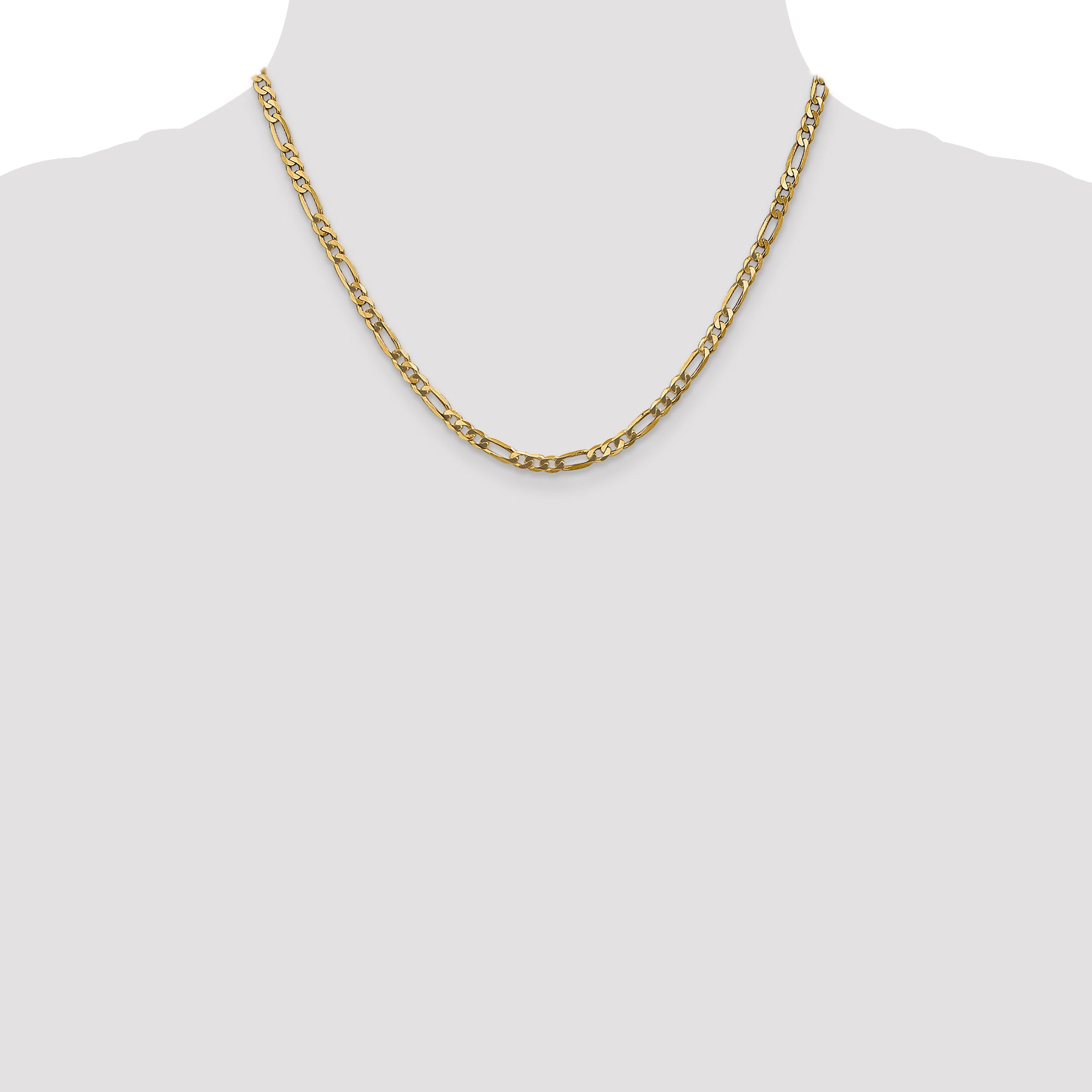 4.0mm 14K Yellow Gold Figaro Chain - Sophia Jewelers