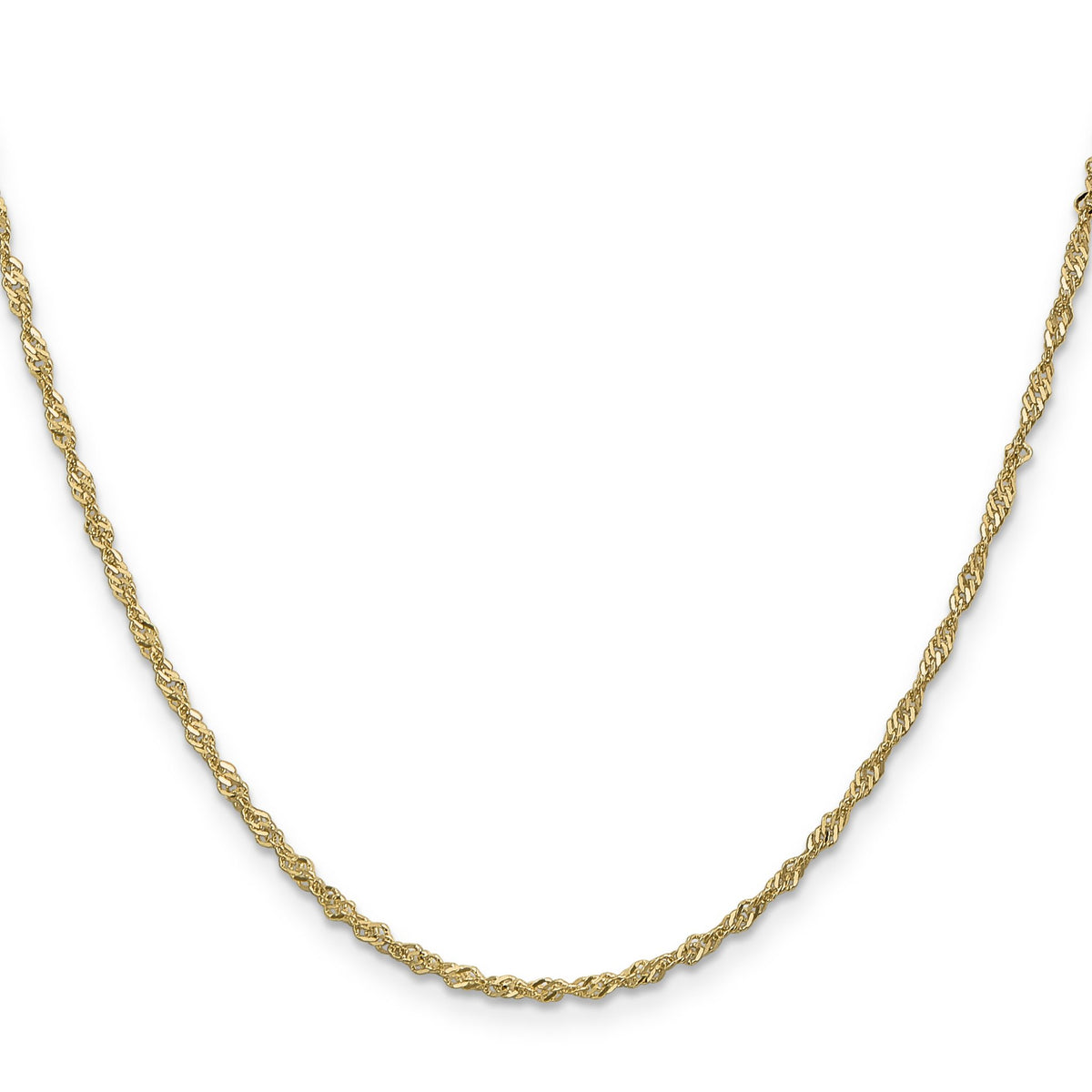 Singapore Chain in 14K Yellow Gold, Bracelet to Necklace Lengths, 1.6mm - Sophia Jewelers Main image