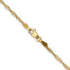 1.6mm 14K Yellow Gold Singapore Chain - Sophia Jewelers