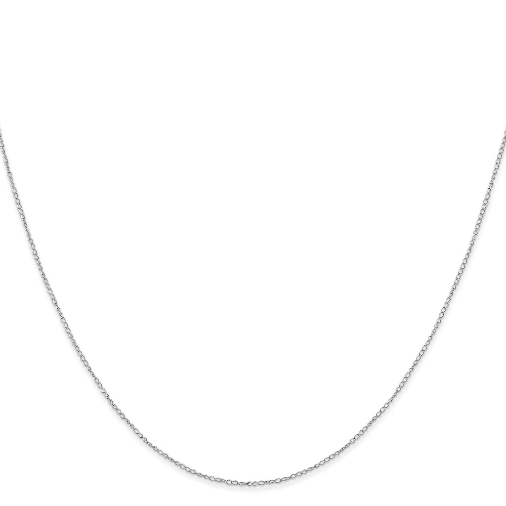 0.42mm 14K White Gold Curb Chain - Sophia Jewelers