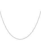 0.42mm 14K White Gold Curb Chain - Sophia Jewelers