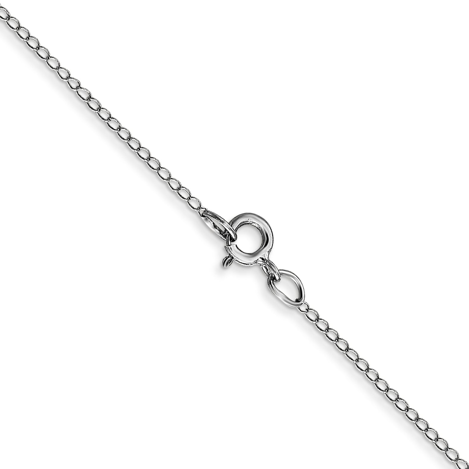 0.42mm 14K White Gold Curb Chain - Sophia Jewelers