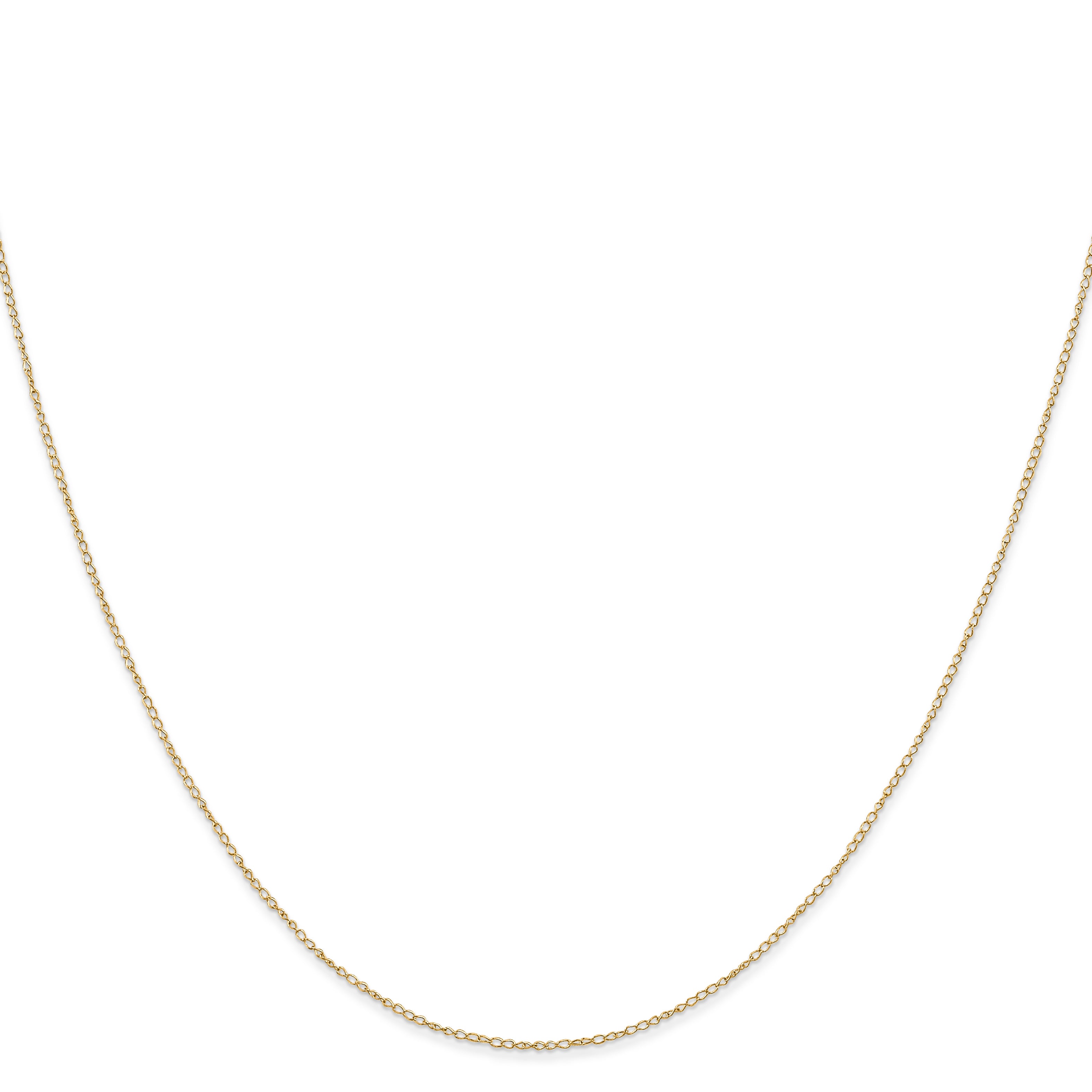 0.42mm 14K Yellow Gold Curb Chain - Sophia Jewelers