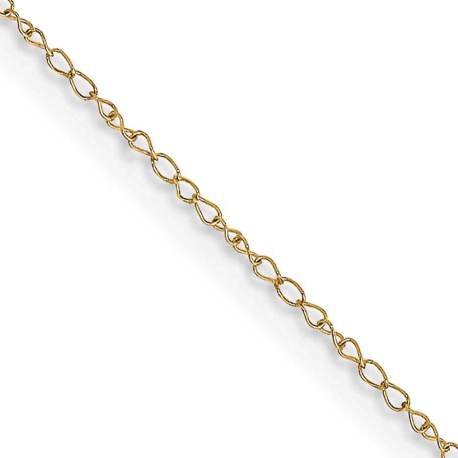 0.42mm 14K Yellow Gold Curb Chain - Sophia Jewelers
