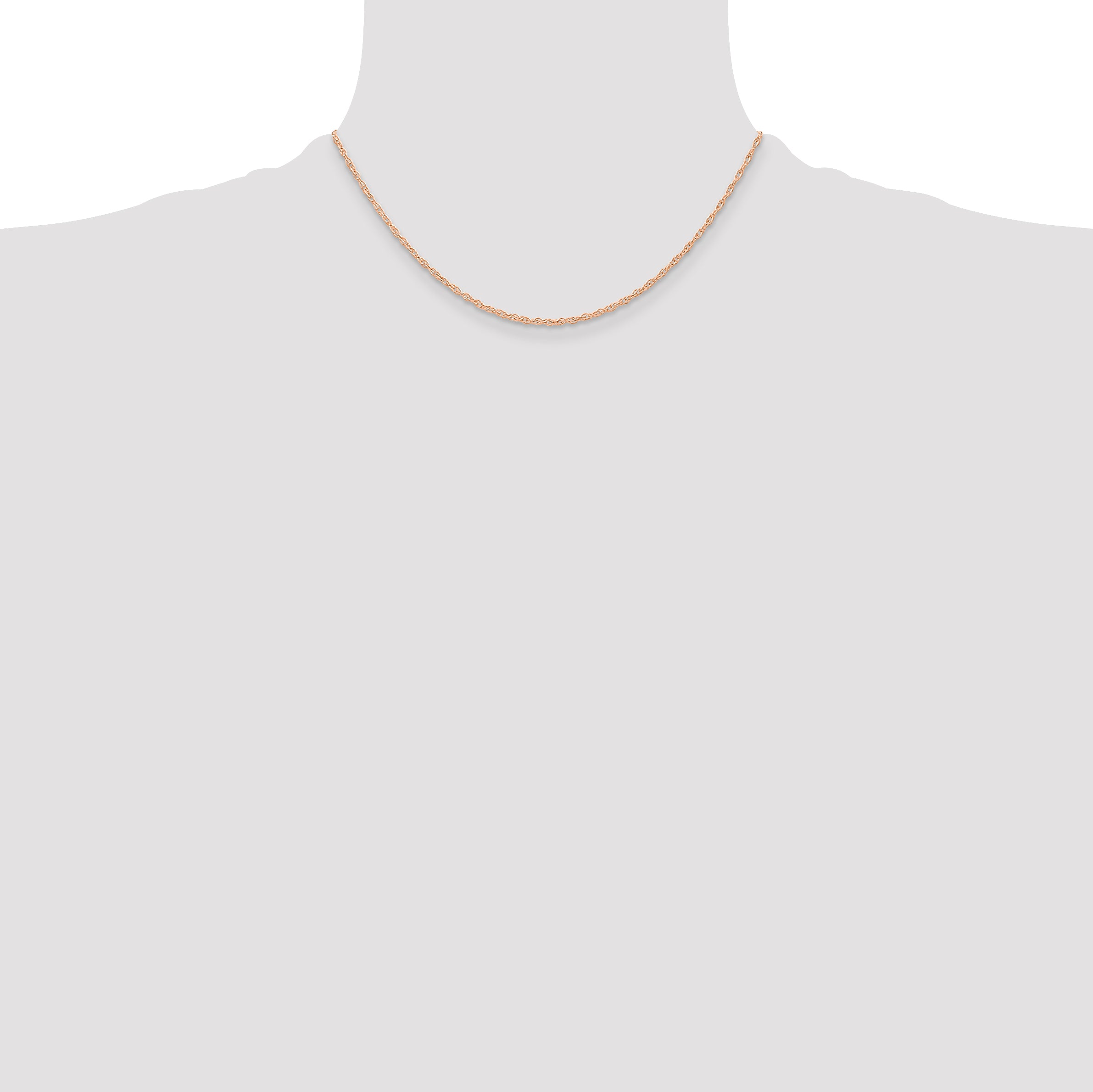 0.6mm 14K Rose Gold Cable Rope Chain - Sophia Jewelers