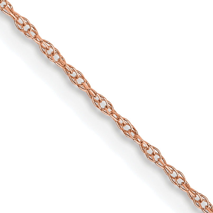 0.6mm 14K Rose Gold Cable Rope Chain - Sophia Jewelers