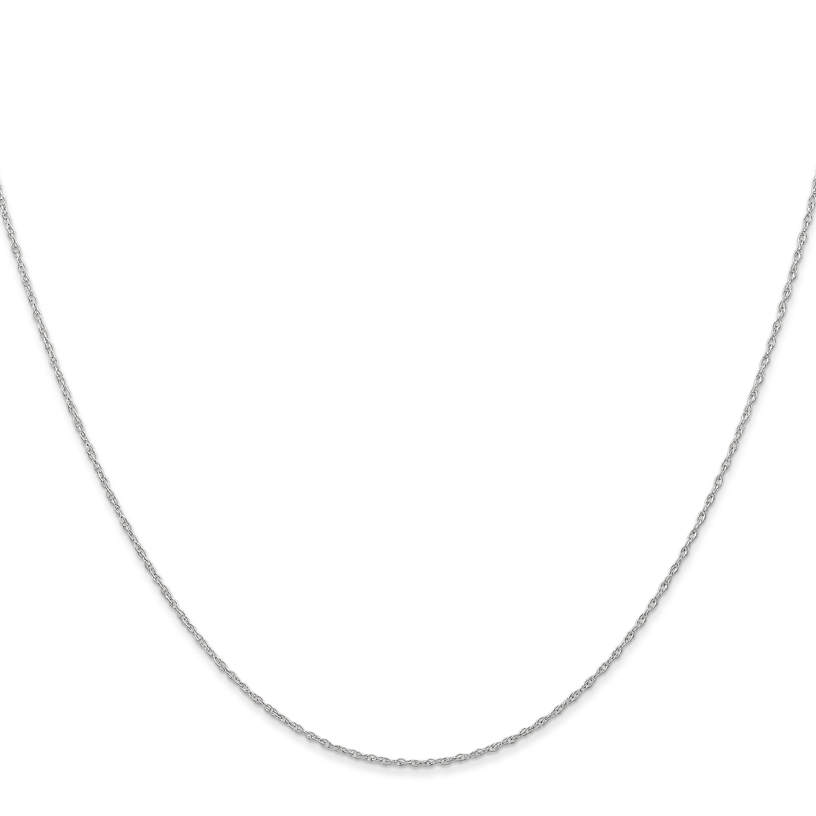 Cable Rope Chain Necklace in 14K White Gold, 0.6mm Secondary image