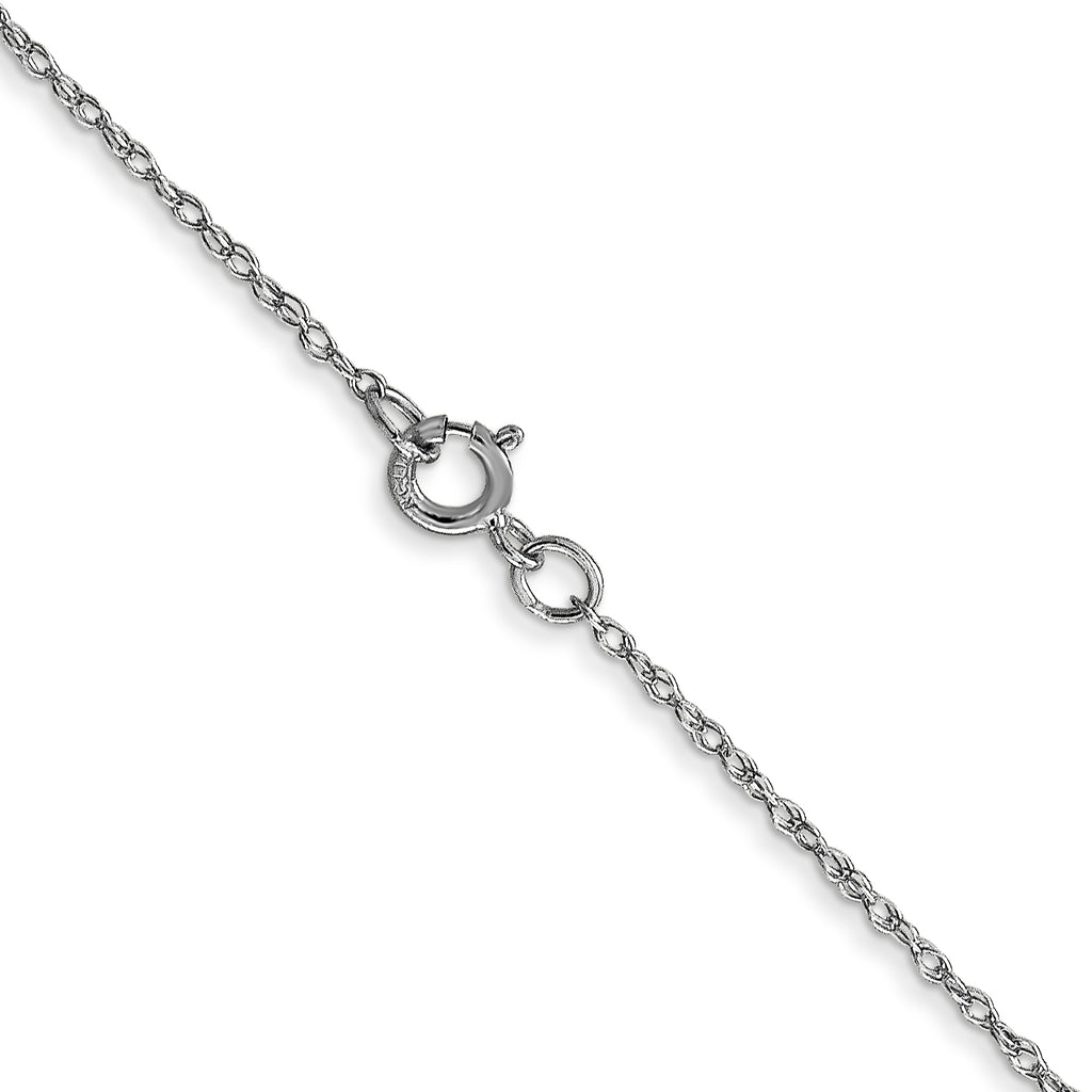 0.6mm 14K White Gold Cable Rope Chain - Sophia Jewelers