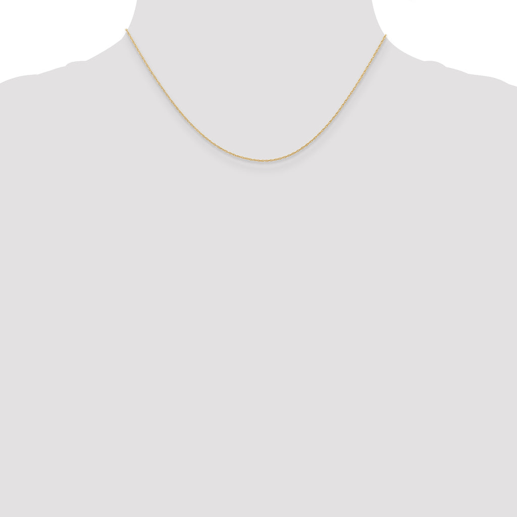 0.6mm 14K Yellow Gold Cable Rope Chain - Sophia Jewelers