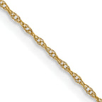 0.6mm 14K Yellow Gold Cable Rope Chain - Sophia Jewelers