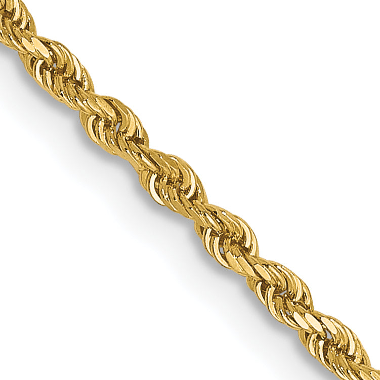 1.5mm 14K Yellow Gold Diamond-Cut Rope Chain - Sophia Jewelers