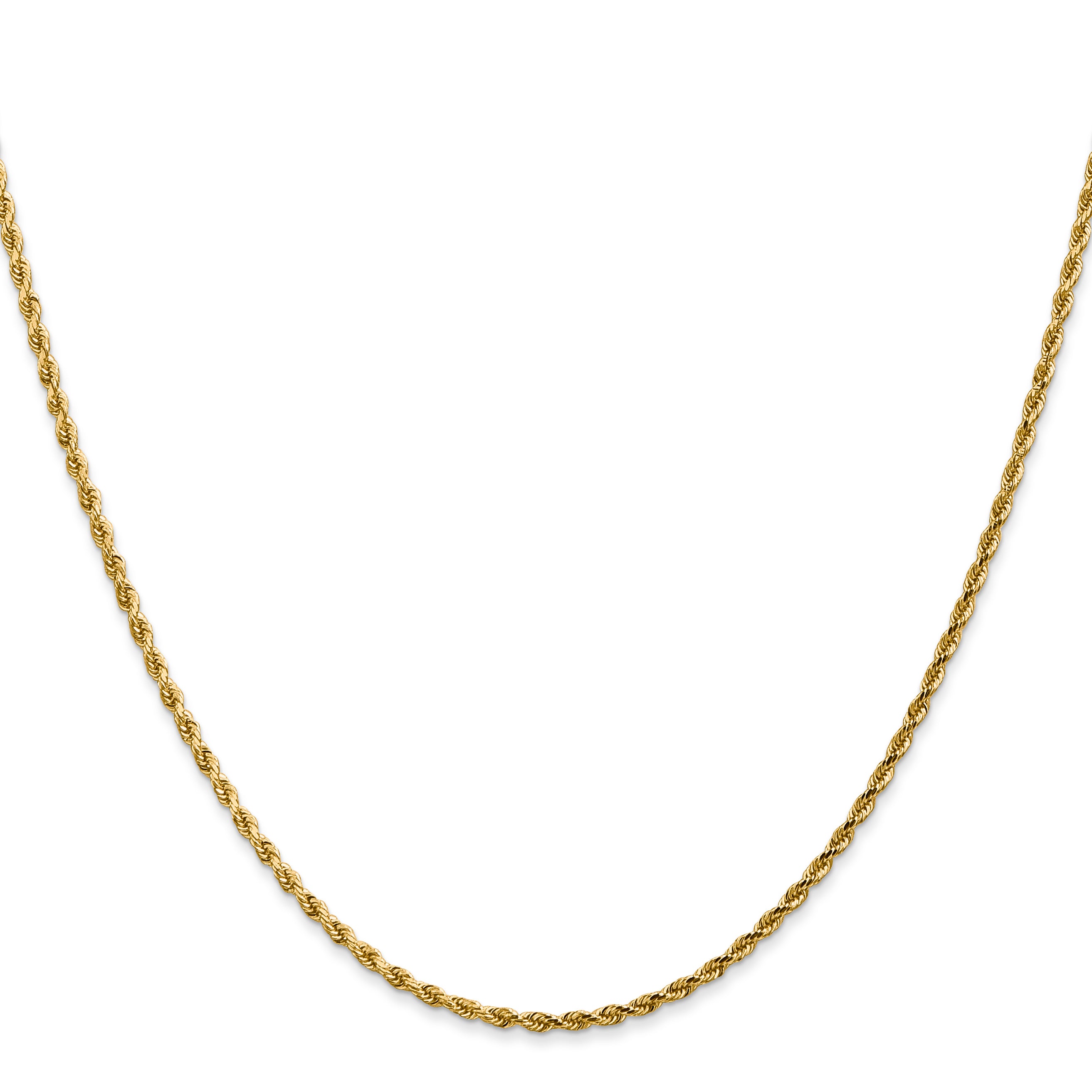 1.75mm 14K Yellow Gold Diamond-Cut Rope Chain Secondary image