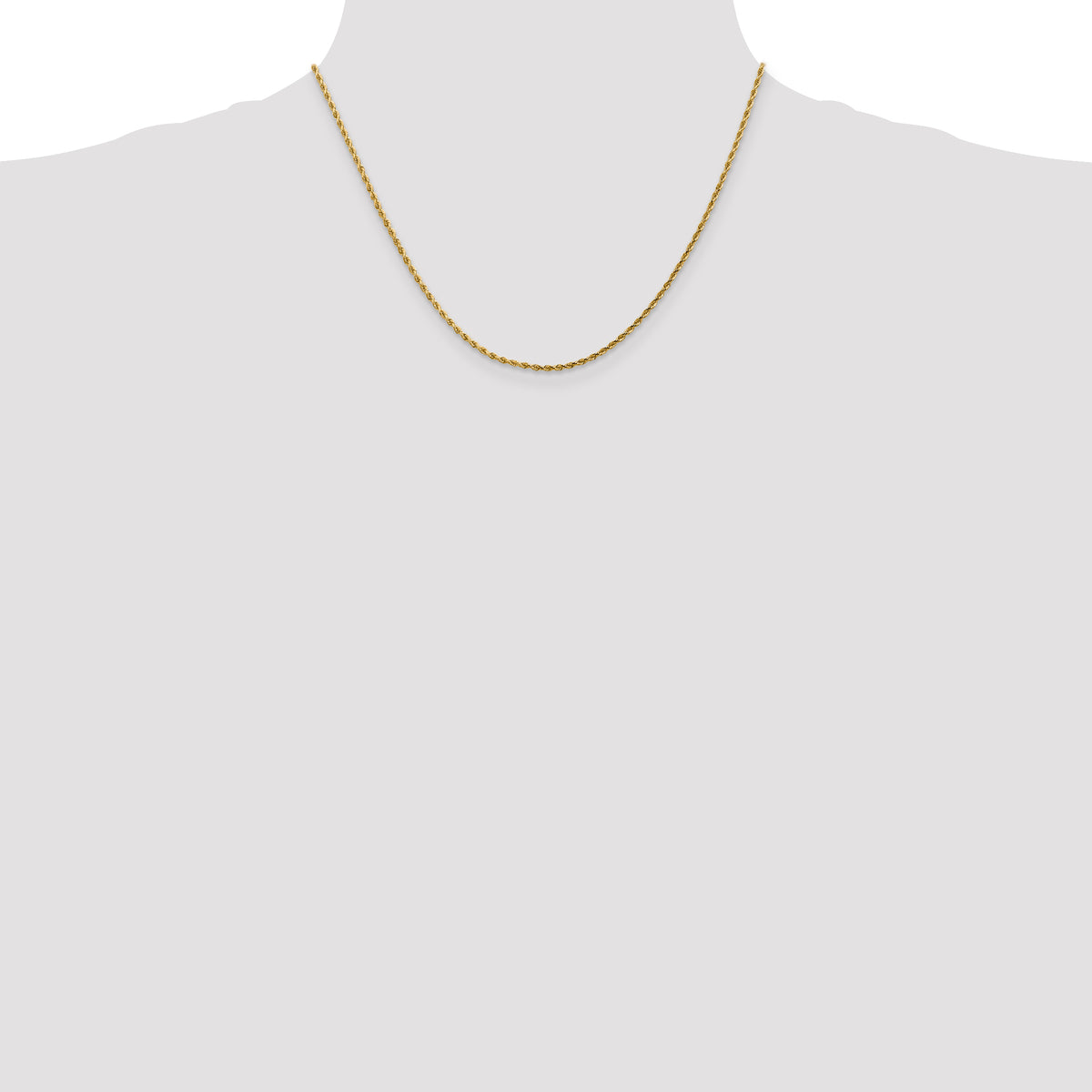 14K 1.75mm Diamond-Cut Rope Chain