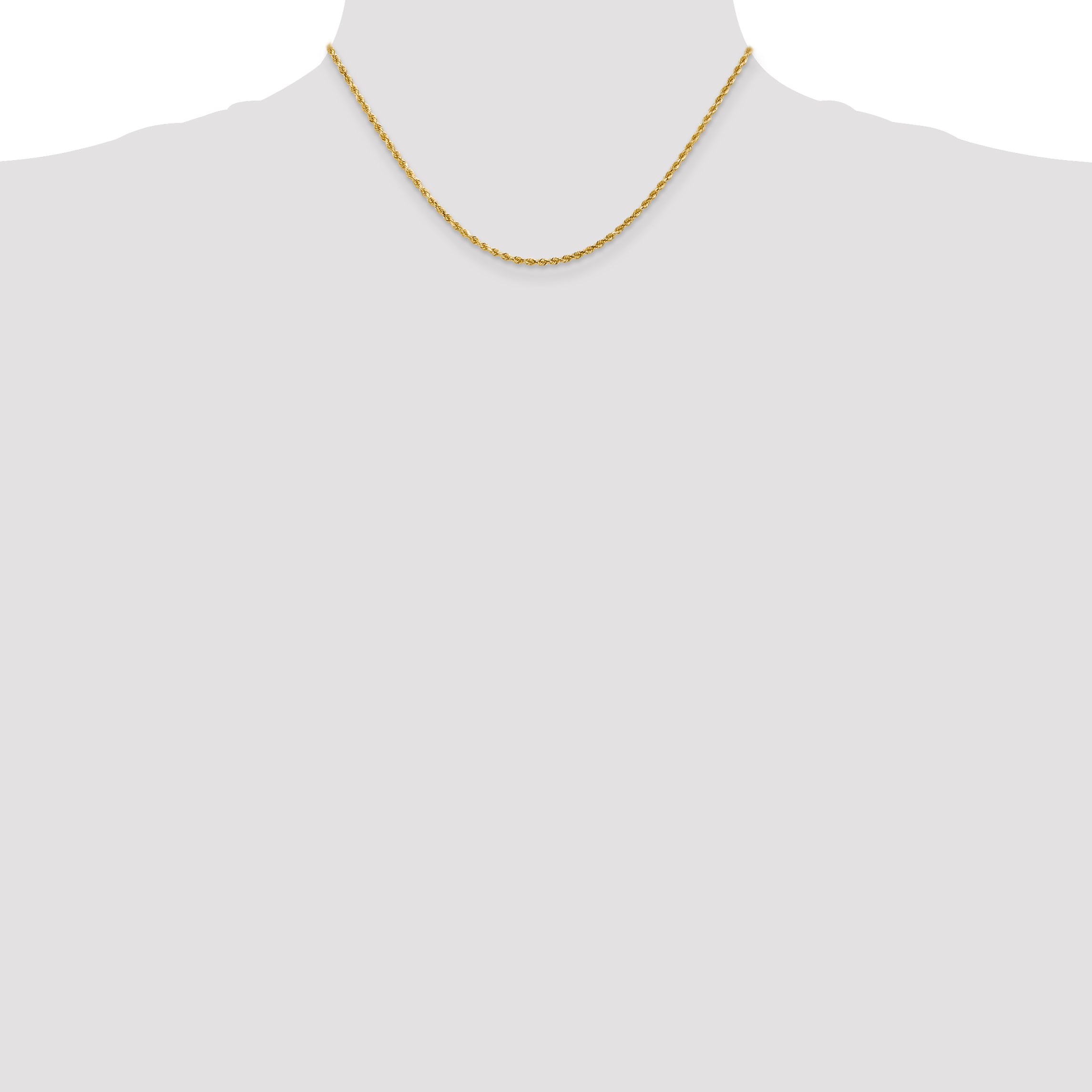2.0mm 14K Yellow Gold Diamond-Cut Rope Chain - Sophia Jewelers