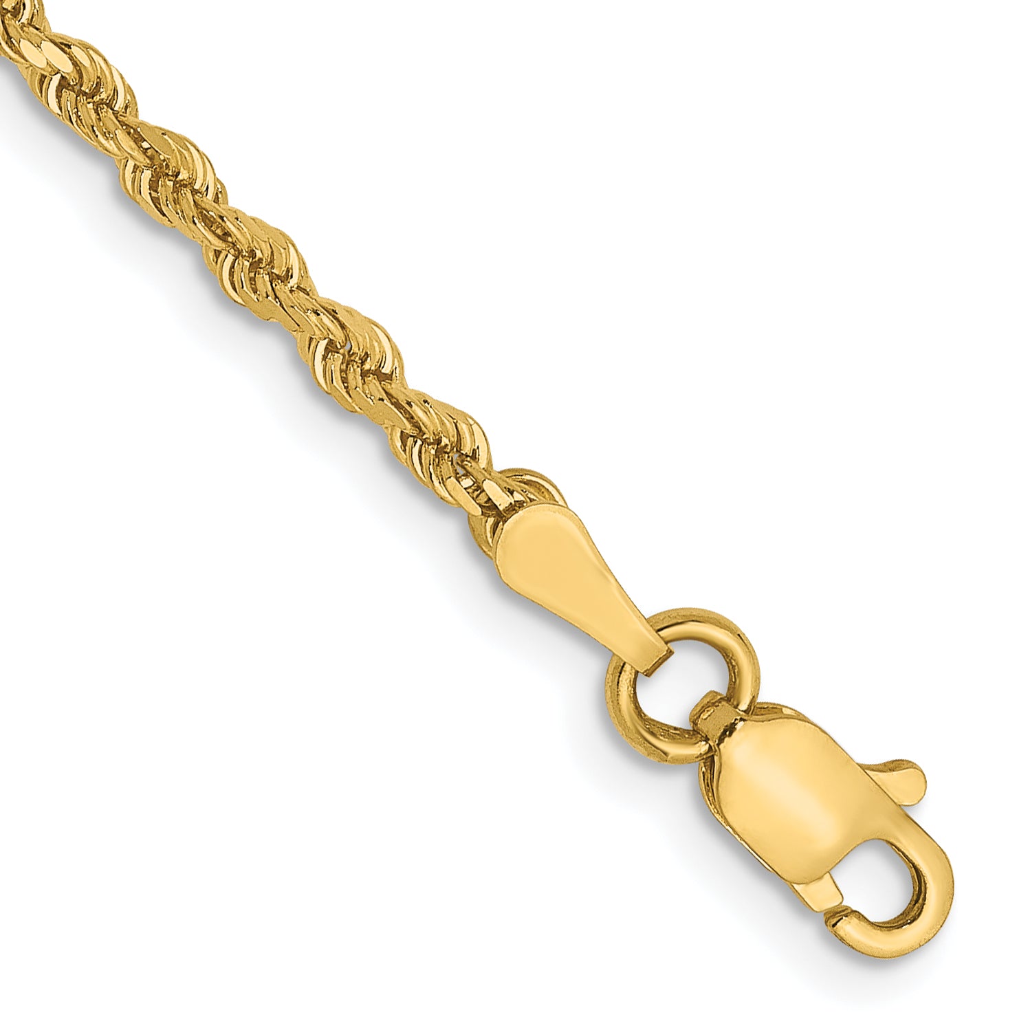 14K 2mm Diamond-Cut Rope Chain Main image