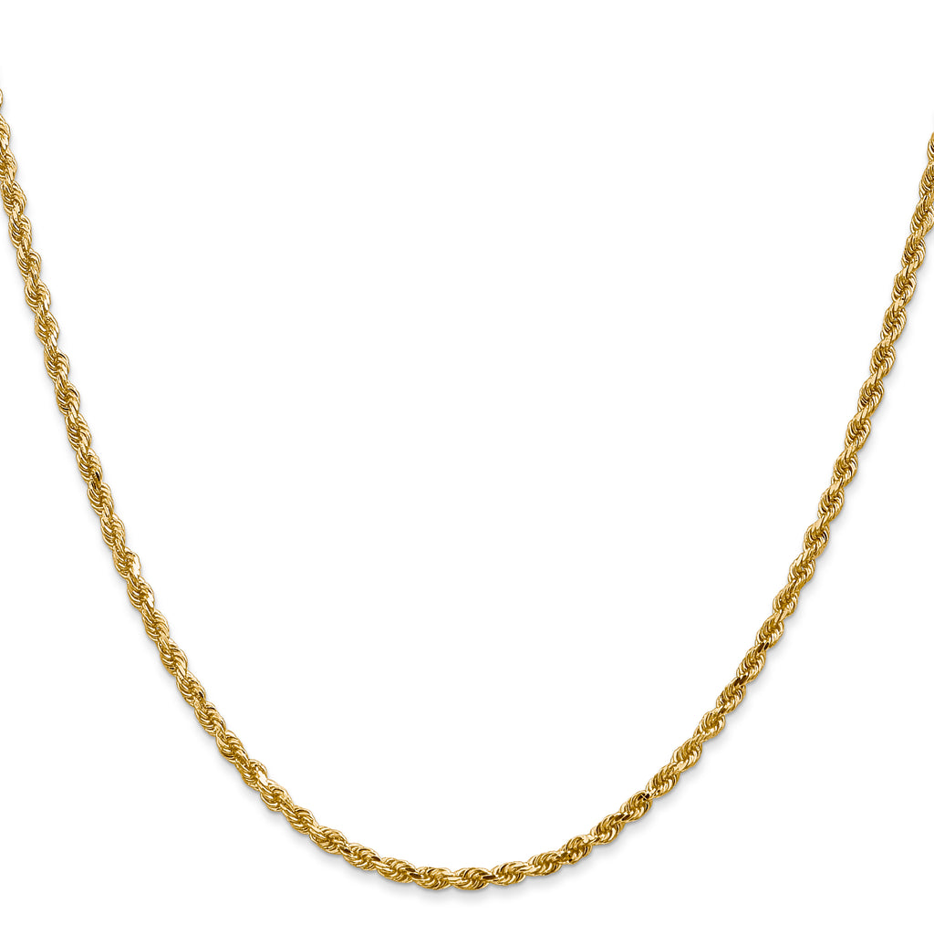 2.5mm 14K Yellow Gold Diamond-Cut Rope Chain - Sophia Jewelers