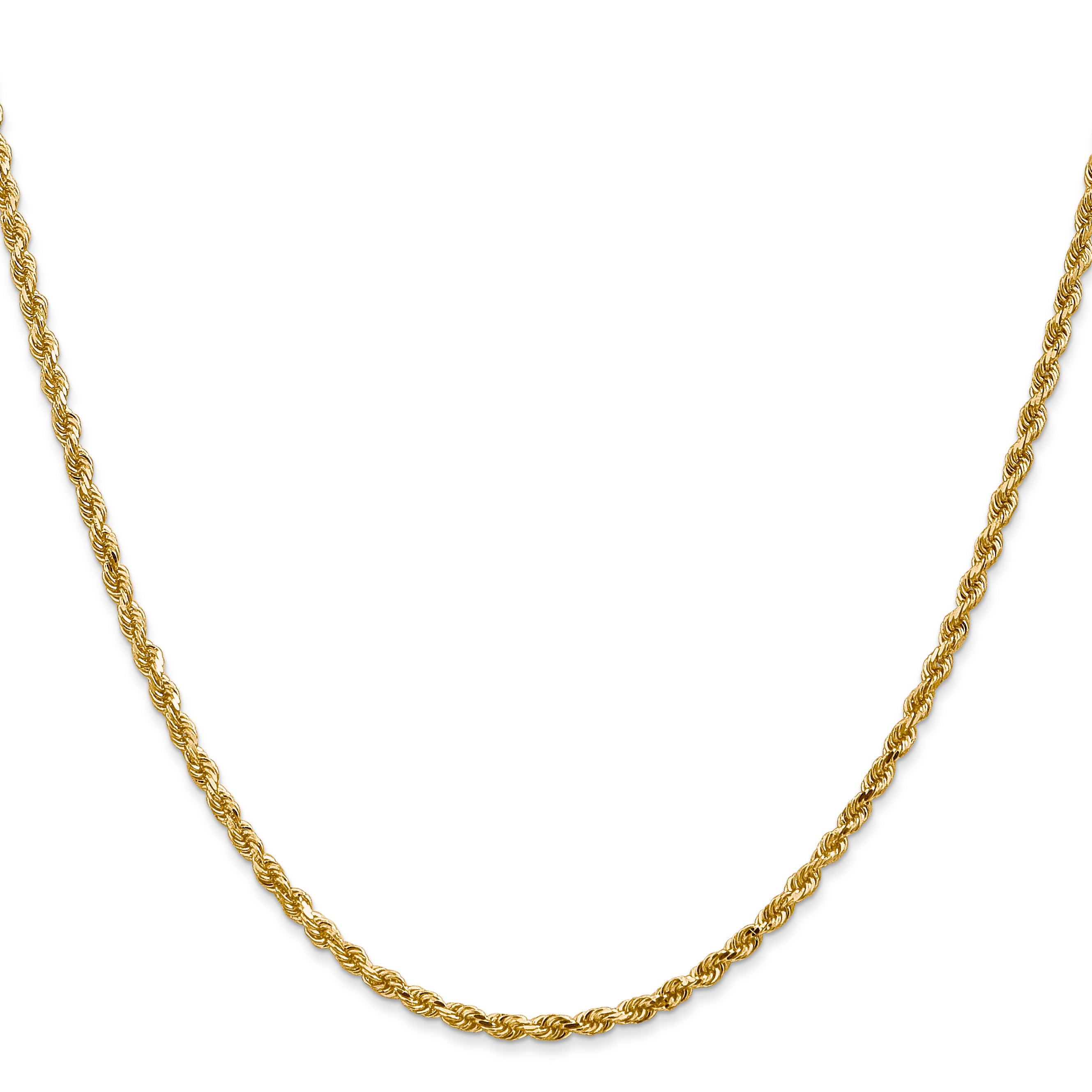 2.5mm 14K Yellow Gold Diamond-Cut Rope Chain - Sophia Jewelers