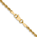 2.5mm 14K Yellow Gold Diamond-Cut Rope Chain - Sophia Jewelers