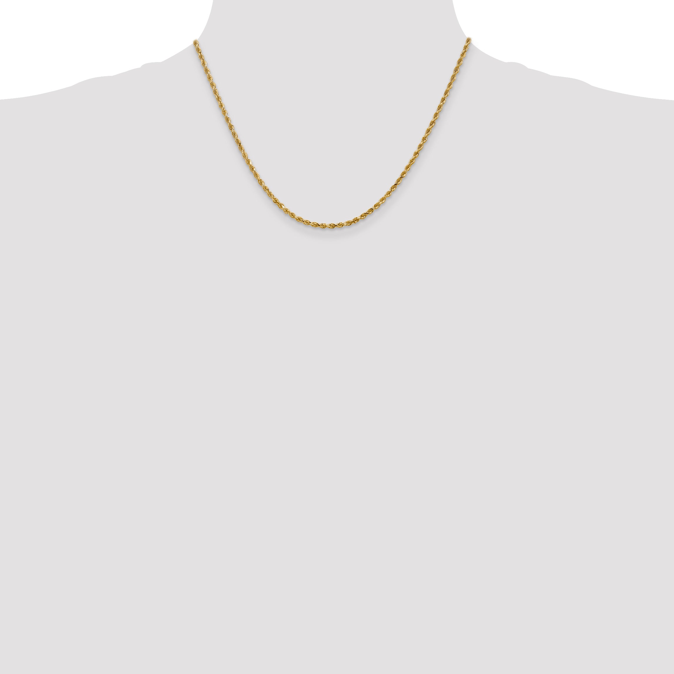 2.5mm 14K Yellow Gold Diamond-Cut Rope Chain - Sophia Jewelers