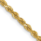 2.5mm 14K Yellow Gold Diamond-Cut Rope Chain - Sophia Jewelers