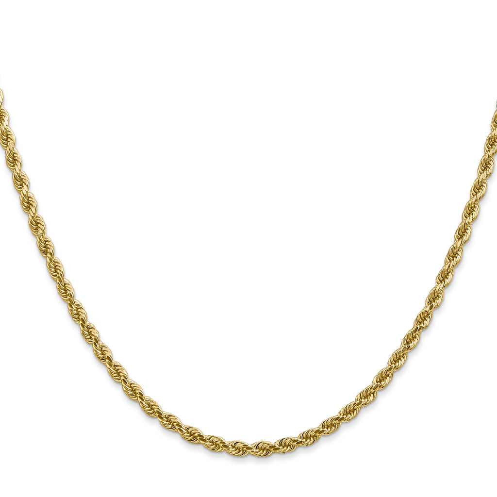 Rope Chain in 14K Yellow Gold, Bracelet to Necklace Lengths, 2.75mm - Sophia Jewelers