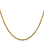 Rope Chain in 14K Yellow Gold, Bracelet to Necklace Lengths, 2.75mm - Sophia Jewelers