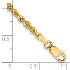 Rope Chain in 14K Yellow Gold, Bracelet to Necklace Lengths, 2.75mm - Sophia Jewelers