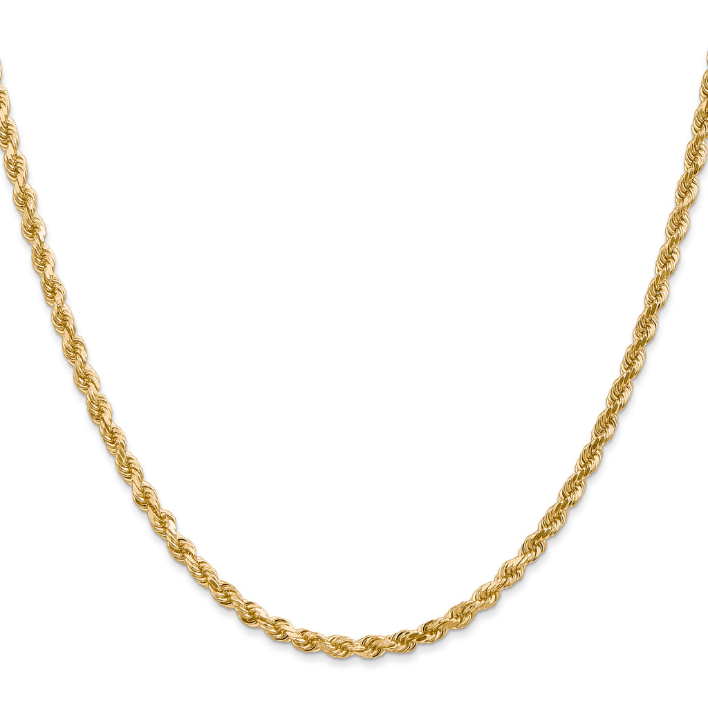 3.0mm 14K Yellow Gold Diamond-Cut Rope Chain - Sophia Jewelers