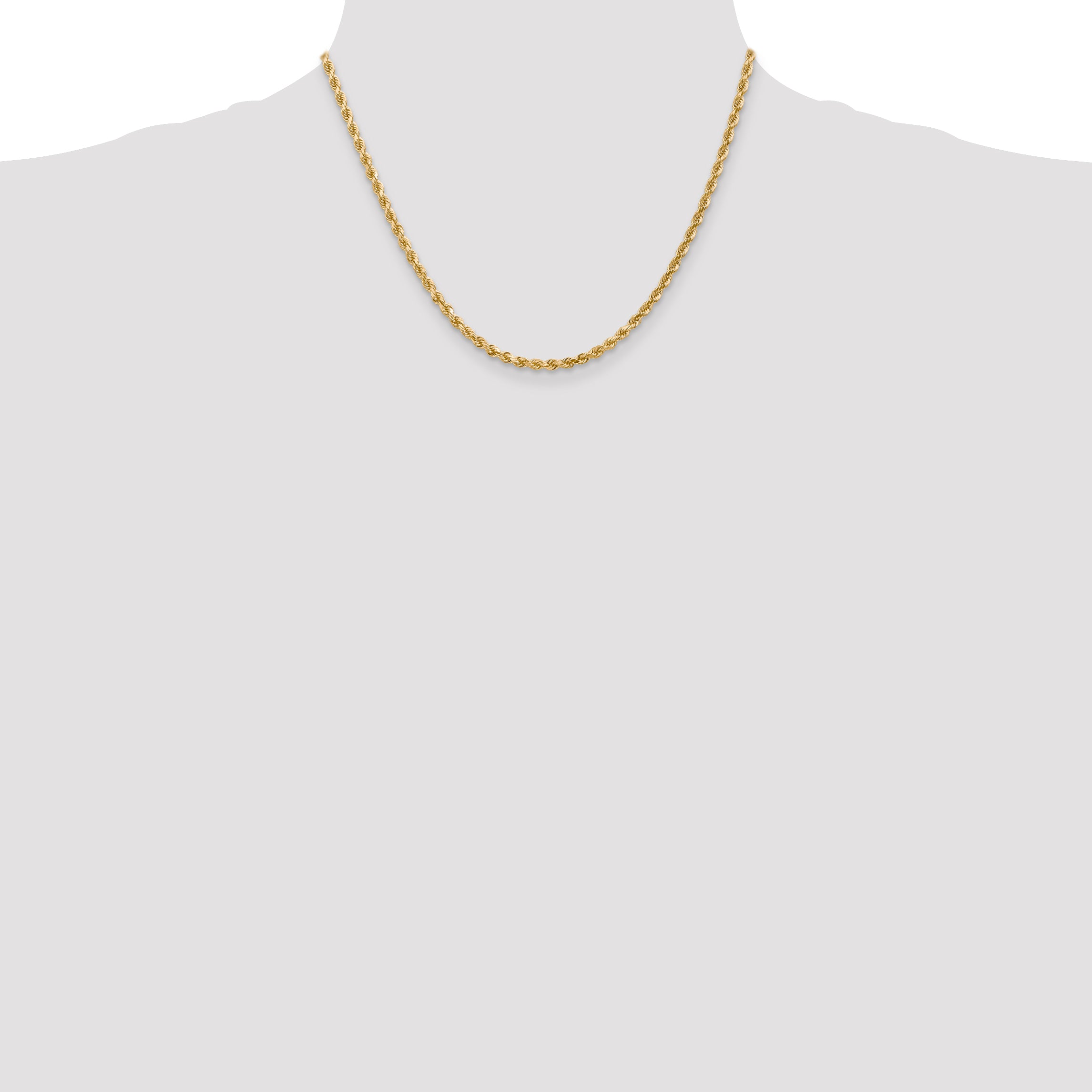 3.0mm 14K Yellow Gold Diamond-Cut Rope Chain - Sophia Jewelers