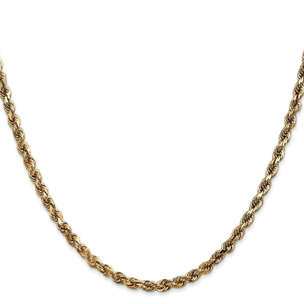 3.5mm 14K Yellow Gold Diamond-Cut Rope Chain - Sophia Jewelers