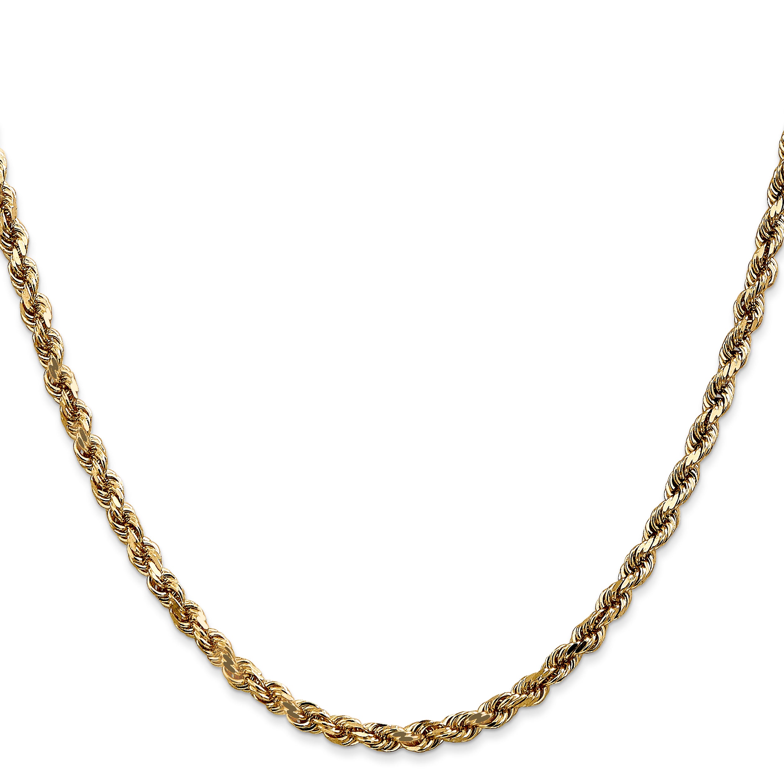 3.5mm 14K Yellow Gold Diamond-Cut Rope Chain - Sophia Jewelers