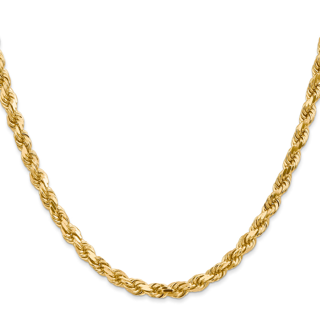 4.5mm 14K Yellow Gold Diamond-Cut Rope Chain - Sophia Jewelers