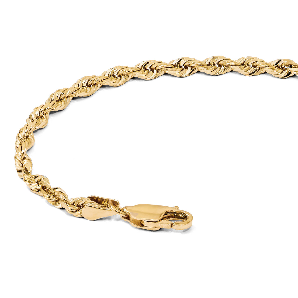 4.5mm 14K Yellow Gold Diamond-Cut Rope Chain - Sophia Jewelers