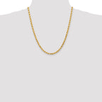 Diamond-Cut Rope Chain Necklace in 14K Yellow Gold, 4.5mm, 20–24 Inch - Sophia Jewelers